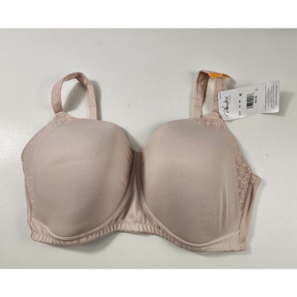 NWT NEW playtex 38DD wireless bra beige nude smooth 4 way support no slip - Picture 2 of 7